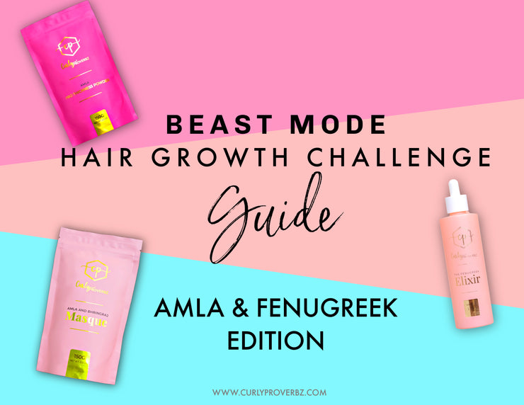 Beast mode hair growth challenge  Amla and  Fenugreek mini e-book and calendar